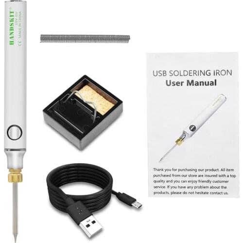 USB Portable Mini Electric Charging Soldering Iron Outdoor Aerial Work 5V 8W adjustable Temperature Kit