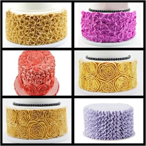 SHENHONG Rose Silicone Cake Mold Flower Fondant Mold Wedding Mold Floral Fondant Cake Decorating Tools Chocolate Sugar Tools