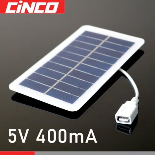 DC Solar Panel 2 W 5 V USB Micro Output Battery Charger Voltage Regulator Power Bank Outdoor Solar Cell Charge