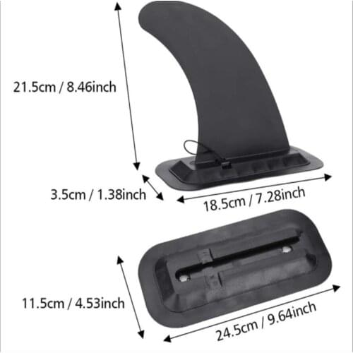 Special surfboard caudal fin paddle board caudal fin splitter with base and removable fin