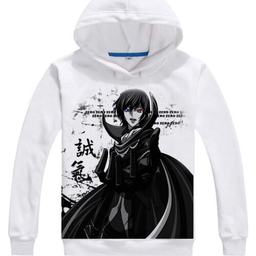 Anime Hoodies Code Geass Lelouch of the Rebellion 3D Hoodies Multi-style Hooded Lelouch Lamperouge Cosplay Sweatshirts