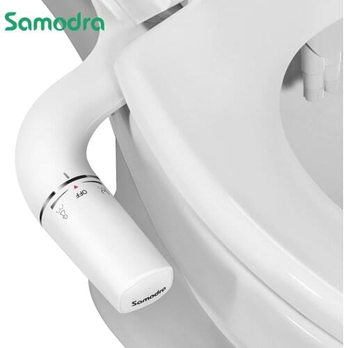 SAMODRA Bidet Attachment Ultra-Slim Toilet Seat Attachment Dual Nozzle Bidet Adjustable Water Pressure Non-Electric Ass Sprayer