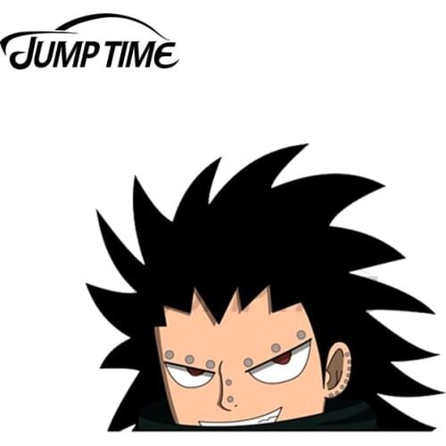 Jump Time 13 x 8.6cm For Gajeel Peeker Decoration Car Stickers Windows Decal Sunscreen Waterproof For VAN RV Vinyl Decal