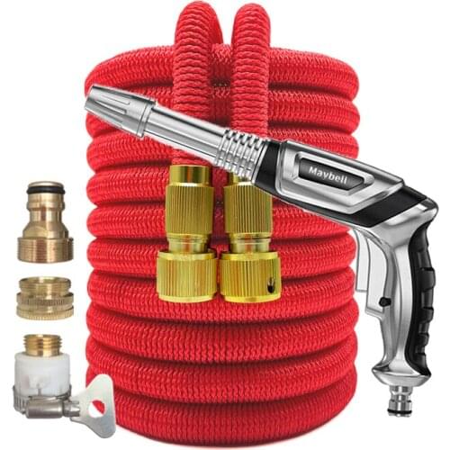 High Pressure Washer Water Gun Garden Hose Set Foam Pot Car Wash Power Sprinkler Plastic Pipe Watering Hoses For Garden Supplies