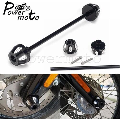 Motorcycle Front Wheel Protection Slider Aluminum Axle Fork Crash Protector for Harley Softail Standard 2018 2019 2020 2021