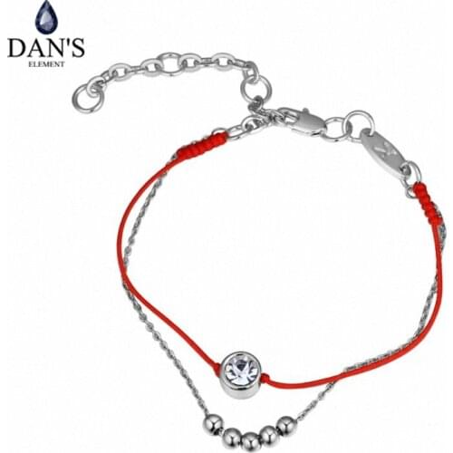 Dans Element Austrian Crystals jewelry White gold Color Fashion Bangle With Crystal Ball For Women new sale Vintage #127380