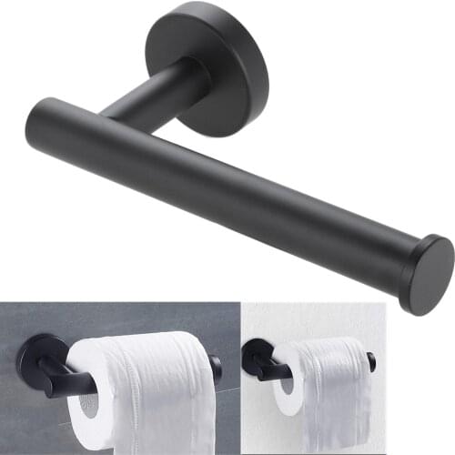 1PC Wall Mounted Black Toilet Paper Holder Towel Tissue Holder Roll Paper Rack Kitchen Bathroom Organizer Accessories