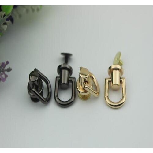 10 PCS/lot) bags handbags hardware accessories straps side ring screw bag hook clasp rivet nailed on thick flank