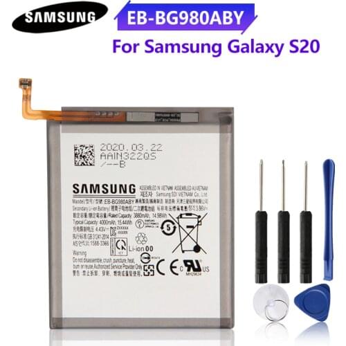 100% Original Battery EB-BG980ABY For Samsung Galaxy S20 Replacement Phone Battery Authentic Battery 4000mAh