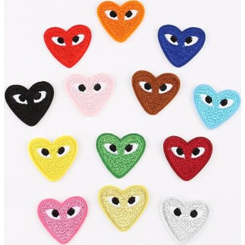 100pcs/lot Embroidery Patch Eyes Clothing Decoration Backpack Sewing Accessories Diy Iron Heat Transfer Applique