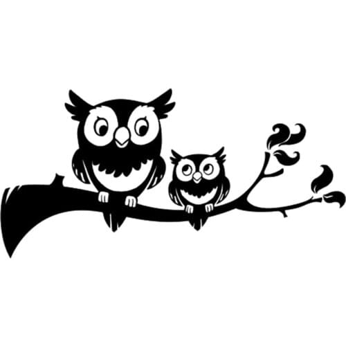 17*8.3cm Owl Owls Tree Branch Decor Decal Sticker Car Window Cute Kids Baby Car Styling Car Sticker