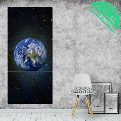 3 Piece Planet on the Space Modern Wall Picture for Bedroom Print Canvas Painting Living Room Decoration Decor Home Decoration