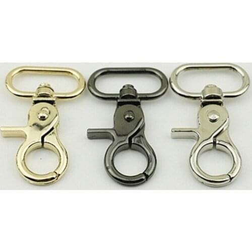 30 PCS / 50 PCS Luggage Strap Light Gold/ Silver/ Gun Color Keychain Pliers Buckle Connecting Metal Clip Buckle Accessories
