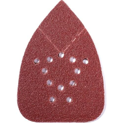 50PCS Mouse Sanding Pads 12 Holes Hook and Loop Detail Sander Sandpaper 60 Grit