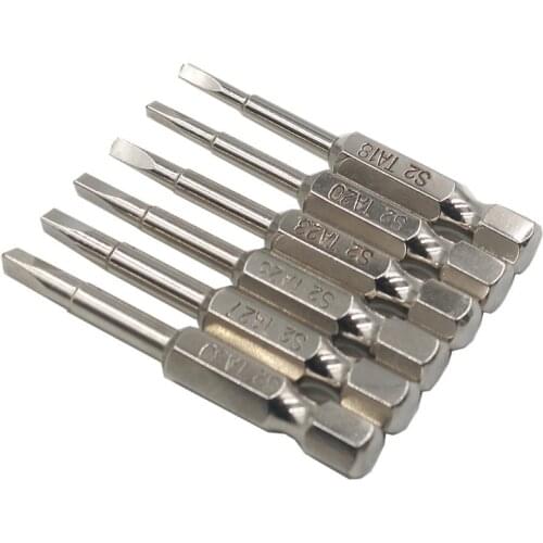 6Pcs S2 Steel Triangular Screw Bits Magnetic Screwdriver Bit Anti Slip Triangle Screw Head 1.8/2/2.3/2.5/2.7/3 Mm Dropshipping