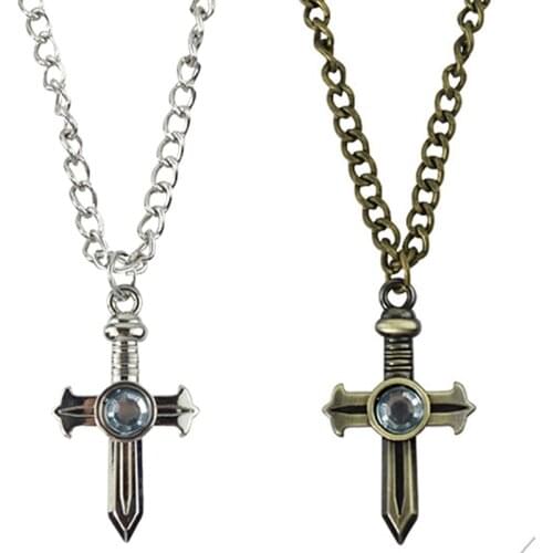 Anime Fairy Tail Gray Jewelry Fullbuster Cross Necklace Pendant Cosplay Toy