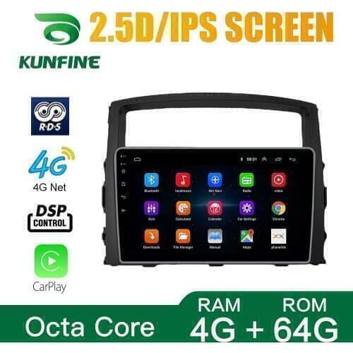 Octa Core Android 10.0 Car DVD GPS Navigation Player Deckless Car Stereo for Mitsubishi Pajero V97 2006-2011 Headunit Radio
