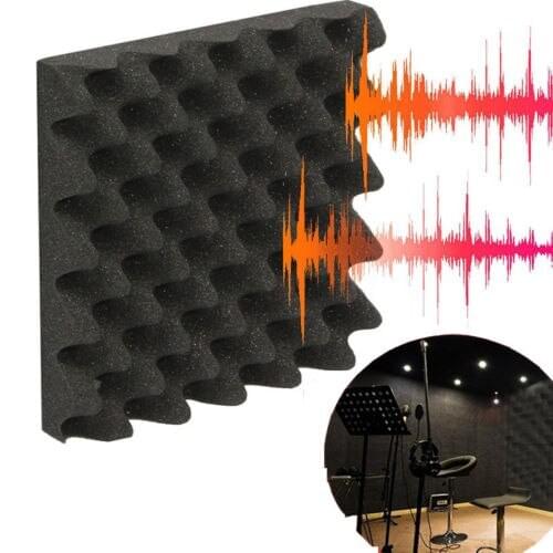 1PC Black Sound Absorbing Foam Boards Durable Sponge Sound Proof Foam Panels for KTV Recording Studio