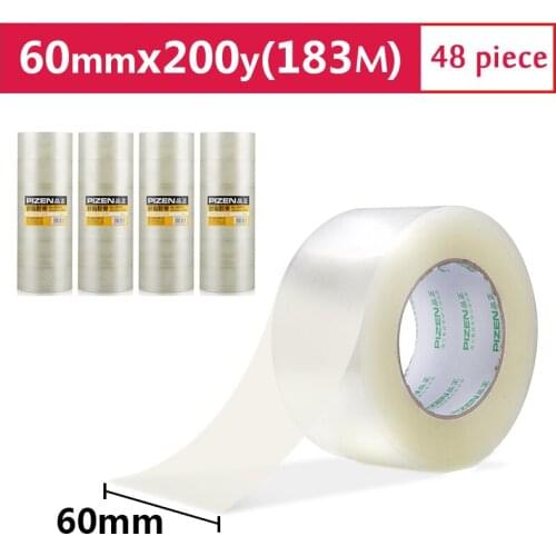 Deli High Quality Transparent Sealing Tape / Packing Tapes 60mmx200y (183m/roll) 24 Rolls/box Office Supplies 30933