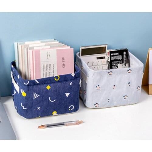 DIY Desktop Storage Basket Sundries Underwear Toy Storage Box Cosmetic Book Organizer Stationery Container Laundry Basket