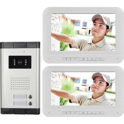 Home 7'' Wired Video Door Phone Intercom System Video Doorbell IR Night Vision Dual-way Intercom for Apartment Security