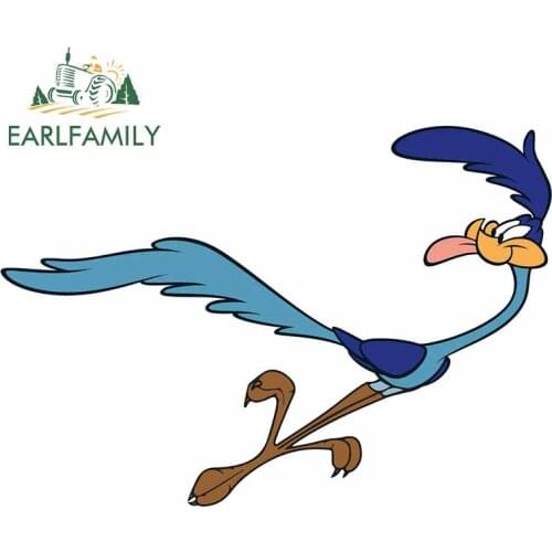 EARLFAMILY 13cm x 9.1cm for Road Runner Camper Car Stickers DIY Occlusion Scratch Body for Car Creative Waterproof Window Decal