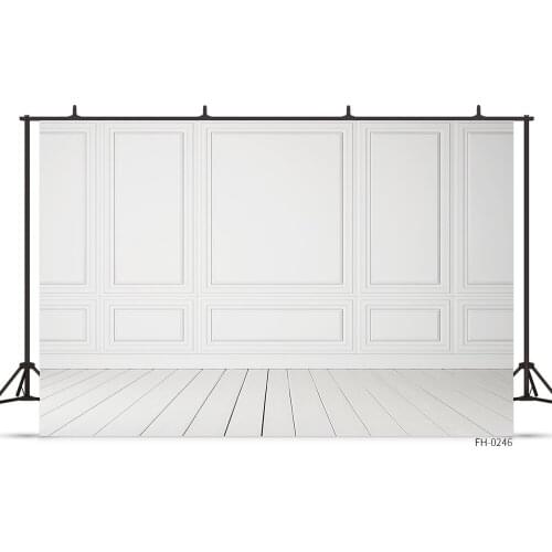 White Plaster Wall Wooden Floor Photophone Photography Background Baby Newborn Doll Pet Portrait Backdrop For Photo Studio Props