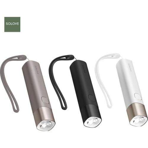 Xiaomi Mijia Solove X3 USB Rechargeable Brightness EDC Flashlight 3000mAh Power Bank Mini LED Torch Bike Lamp 3 color