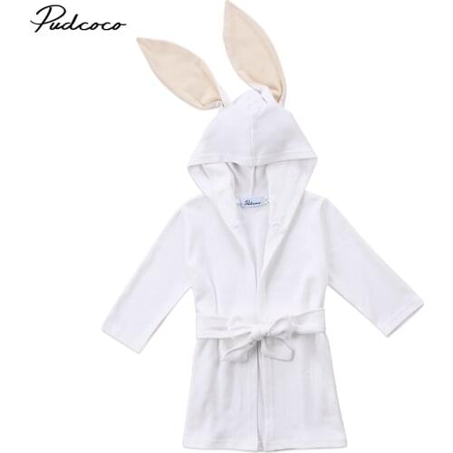 Cute bunny ears Toddler Kids Baby Girl Boys Nightgown Robe Sleepwear Bathrobes Homewear Pajamas bathrobe for children