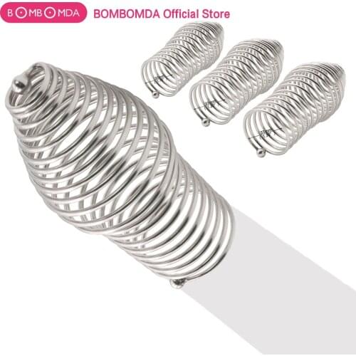 Stainless Steel Cock Ring Sex Toys for Men Penis Sleeve Extender Enlargement Dick Cover Reusable Condoms Delay Time Penis Rings