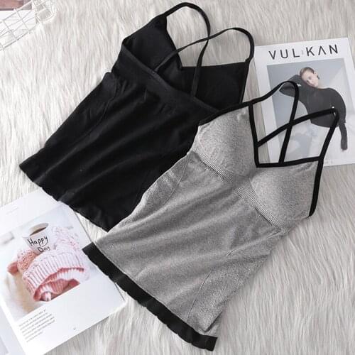 Richkeda Store New 2021 Seamless Cotton Undefined Tube Tops Women Backless Camisoles Lingerie Padded Vest Top Summer Tank Top