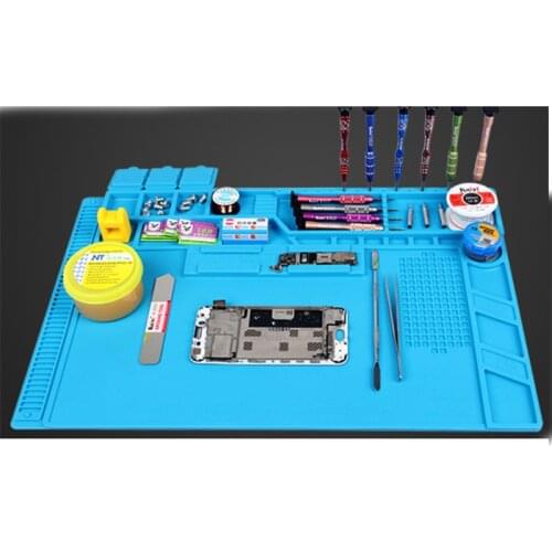 S-170 Heat Insulation Magnetic Silicone Soldering Pad Mat Desk Maintenance Platform For Phone & PC Repair Station Tool