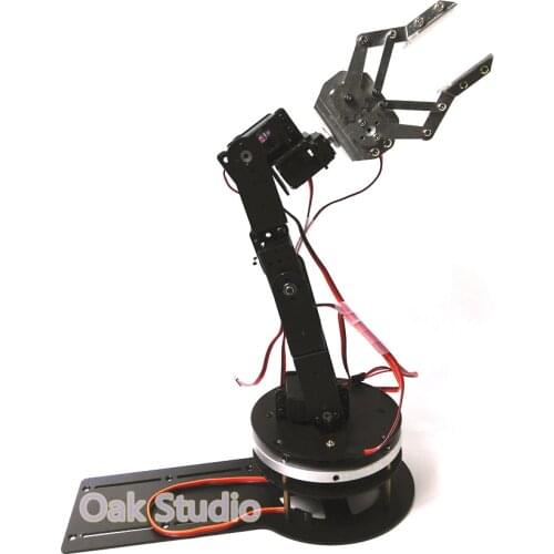 6 dof mechanical arm with CL-3 metal claw and 6pcs High torque servos, metal base for robot DIY,industrial design