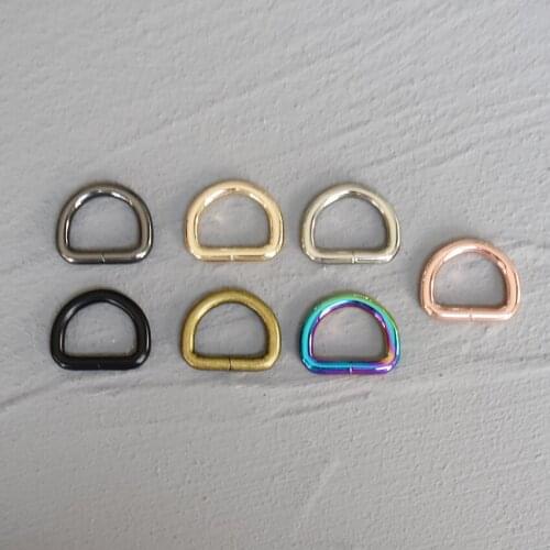 100 Pcs 20mm Metal Adjustable D Ring Belt Buckle For Backpacks shoes Bag Cat Leash Dog Collar Buckles DIY Accessories 20-D
