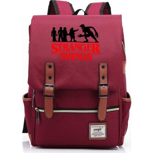 Fashion TV Series Stranger Things Demogorgon Buckle Children School bag Teenagers Student Schoolbags Women Bagpack Men Backpack