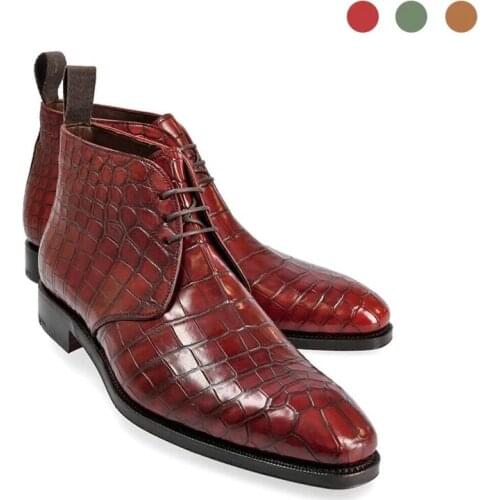 3 Colors Winter Mens Boots Shoes Add Velvet Non-Slip Work Boots Fashion Designer Genuine Leather Shoes Men 3 orders