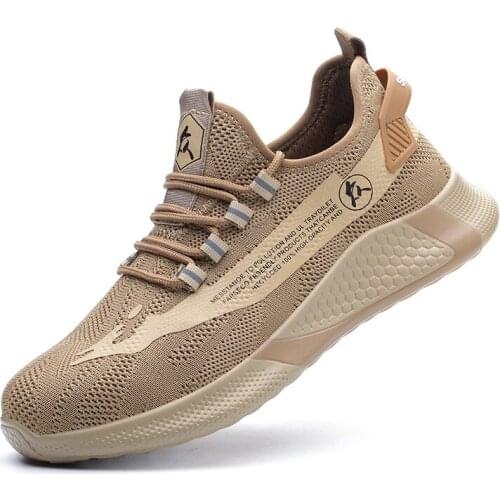 Air Mesh Steel Toe Work Safety Shoes Men Boots Working Shoes Puncture-Proof Non-slip Safety Boots Light Non-slip Sneakers