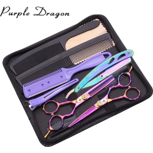 Scissors Hair Professional 5.5" Japan 440C Pink Hair Cutting Scissors / Shears Barber Thinning Scissors Salon Haircut Set 9010