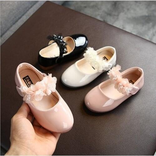 Girls shoes spring and autumn new big childrens leather shoes childrens princess students kids performance single shoes