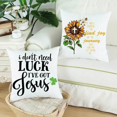 Believe In Jesus Pillowcase Decorative Sofa Cushion Case Bed Pillow Cover Home Decor Car Cushion Cover Pillow Case 45*45cm