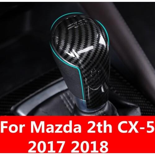 Gear shift lever head cover Interior decoration trim sequins auto accessories For Mazda 2th CX-5 CX5 CX 5 2017 2018