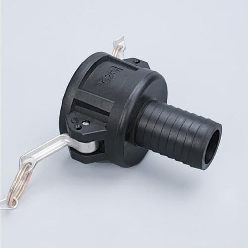 High Quality IBC Tank Adapter PP Material Camlock Fitting, Type C, 64mm Female Camlock Coupler x 1" 1.5'' 2" Hose Shank