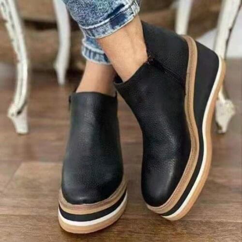 Shijunyi Women's Wedge Ankle Boots