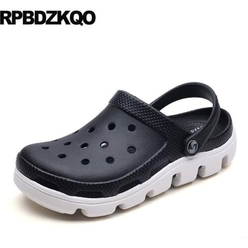 Garden Clogs Size 46 Rubber Shoes Slippers Closed Toe Nice Gardening Slides 47 45 Mules Mens Sandals 2019 Summer Outdoor Large