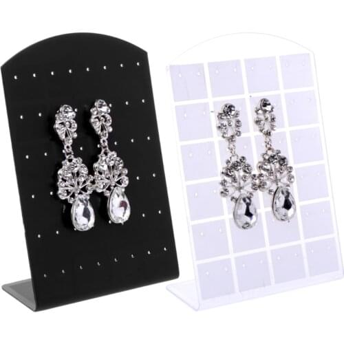 Earrings Ear Studs Display Rack Stand Jewelry Organizer Holder Showcase 48 Holes