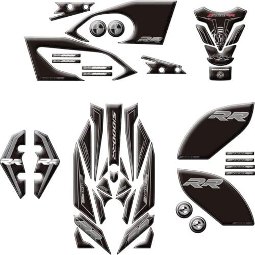 Motorycle Reflective 3D Gel Front Rear Tank sticker Fairing Number Board Protector For BMW S1000RR S1000 RR 2014-2017 2015 2016