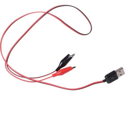 Male/female USB Alligator clips Crocodile wire to USB tester Detector DC Voltage meter ammeter capacity power meter monitor, etc