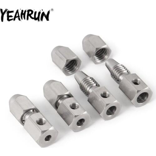 YEAHRUN 5PCS RC Boat Flexible Coupling 3.17mm/4mm/5mm/6mm CNC Stainless Steel Flex Collet Coupler