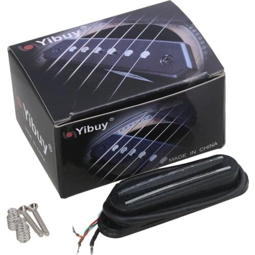 Yibuy Dual Rail Dual Coill Magnetic Pickup Humbucker for Electric Guitar Black