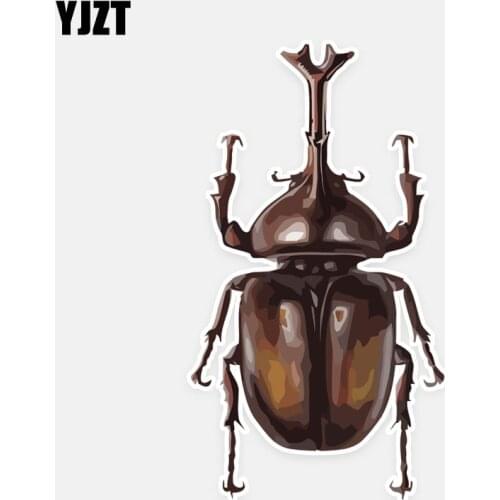 YJZT 6.9*12.5CM Coolest Colored Flight Beetle Decor Car Stickers High Quality Personalized 11A0620